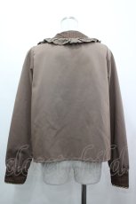 画像2: Chalmiere / チョコレート柄衿ブラウス M ブラウン I-26-05-10-003-AX-BL-TE-ZI (2)