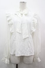 画像1: Ank Rouge / リボンタイフリルブラウス  白 I-26-05-10-005-CA-BL-SA-ZI (1)