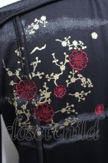 画像3: Ozz oneste / フラワー刺繍&フロントZIPカーディガン  黒Ｘ赤Ｘゴールド I-26-05-10-058-OO-TO-SA-ZI (3)
