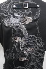 画像3: Ozz Croce / スナップボタン&サイドポケット半袖シャツ  黒 I-26-05-10-059-OO-BL-SA-ZI (3)