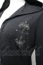 画像3: Ozz Croce / 胸元クロス刺繍パーカー  黒 I-26-05-10-060-OO-TO-SA-ZI (3)