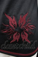 画像3: Ozz On / メッシュフリルデザイントップス  黒Ｘボルドー I-26-05-10-062-OO-TO-SA-ZI (3)