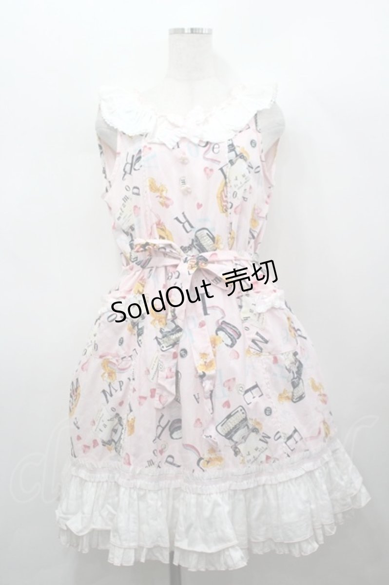画像1: metamorphose / リスのお手紙Aラインジャンパースカート  ピンク I-26-05-10-072-ME-OP-SA-ZI (1)