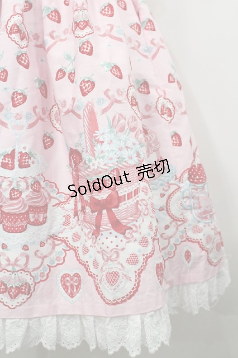 画像5: Angelic Pretty / Strawberry Cake Party シャーリングジャンパースカート  ピンク I-26-05-10-073-AP-OP-TE-ZI (5)