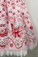 画像5: Angelic Pretty / Strawberry Cake Party シャーリングジャンパースカート  ピンク I-26-05-10-073-AP-OP-TE-ZI (5)