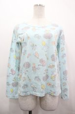 画像1: SWIMMER / アリス柄長袖カットソー  サックス I-26-05-10-008-LO-TO-TE-ZI (1)