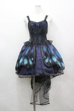 画像1: Star Fantasy / Butterfly Effect 水晶蝶ジャンパースカート  黒 I-26-05-10-081-LO-OP-SA-ZI (1)