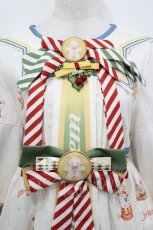 画像4: 櫻洛芙 / クリスマス柄ワンピース L 白 I-26-05-10-084-LO-OP-SA-ZI (4)