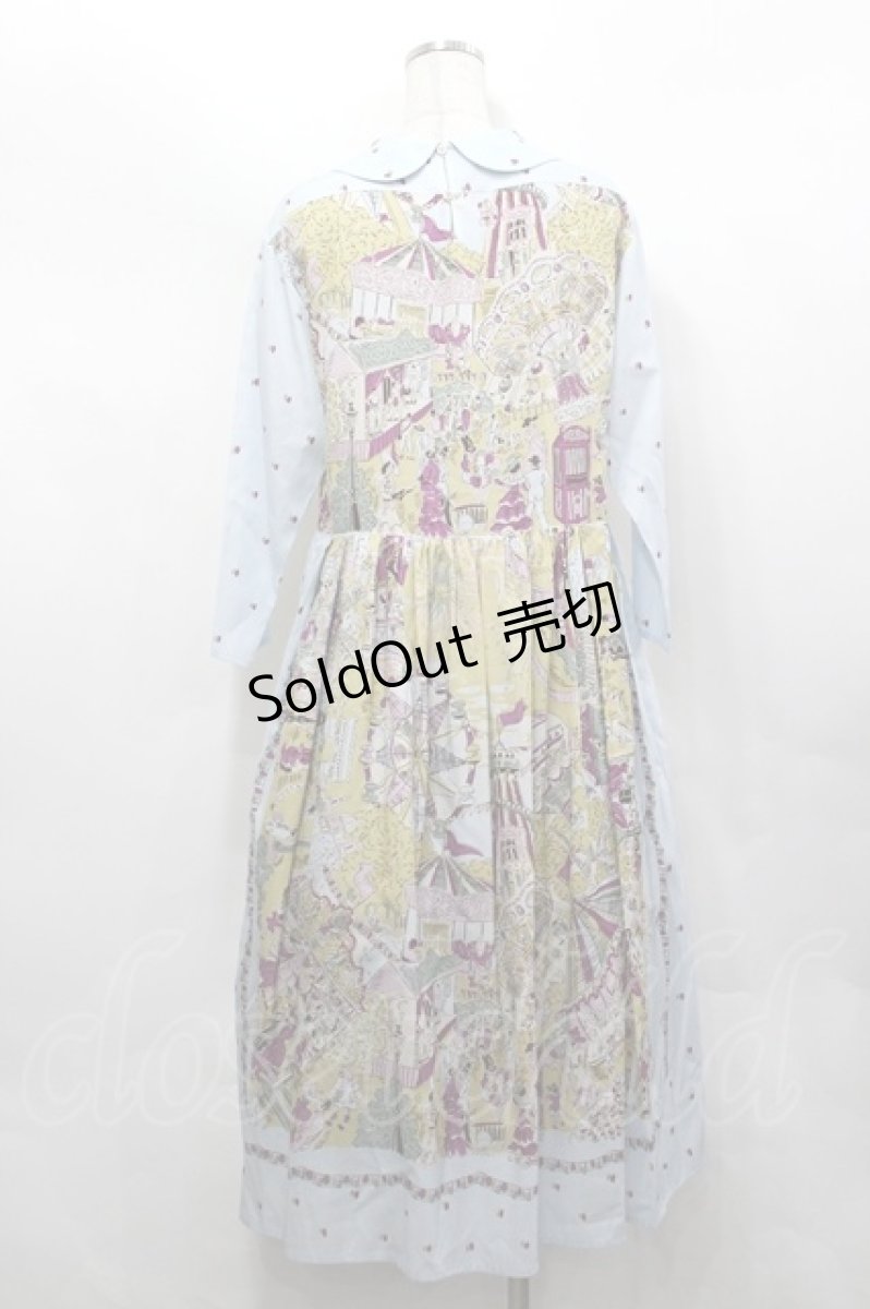 画像3: Jane Marple / La fete foraineラウンドカラードレス  サックス I-26-05-10-089-JM-OP-TE-ZI (3)