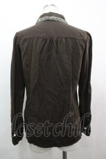 画像2: axes femme / ハートリボン刺繍ブラウス  ブラウン I-26-05-10-011-AX-BL-SA-ZI (2)