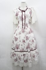 画像1: axes femme / フラワーレースワンピース  赤 I-26-05-10-096-AX-OP-SA-ZI (1)