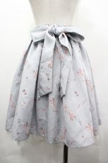 画像2: Ank Rouge / トゥーシューズ柄スカート  サックスＸピンク I-26-05-10-116-CA-SK-SA-ZI (2)