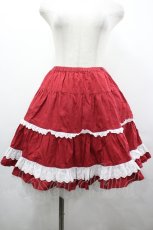 画像1: PUTUMAYO / ハート&フラワーレーススカート  赤ｘ白 I-26-05-10-120-PT-SK-SA-ZI (1)