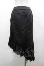 画像2: BPN / シフォンフリル裾アシメスカート M 黒 I-26-05-10-121-GO-SK-SA-ZI (2)