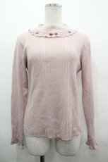 画像1: axes femme / バラボトルネックニットプルオーバー  ピンク I-26-05-10-016-AX-TO-SA-ZI (1)