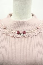 画像3: axes femme / バラボトルネックニットプルオーバー  ピンク I-26-05-10-016-AX-TO-SA-ZI (3)