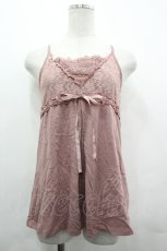 画像1: axes femme / はしごレースリボンキャミソール  ピンク I-26-05-10-018-AX-TO-SA-ZI (1)