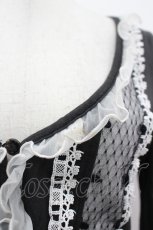 画像4: FRILL / ハートフォーク刺繍ボレロ  黒Ｘ白 I-26-05-10-022-HN-TO-SA-ZI (4)