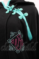 画像3: LISTEN FLAVOR / 初音ミク　チャイナパーカー  黒Ｘ緑 I-26-05-10-023-PU-TO-SA-ZI (3)