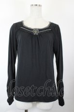 画像1: axes femme / 袖モチーフ付きインナーPO L 黒 I-26-05-12-040-AX-TO-SA-ZI (1)