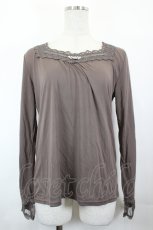 画像1: axes femme / 裾透かしレースインナーPO  ブラウン I-26-05-12-045-AX-TO-SA-ZI (1)
