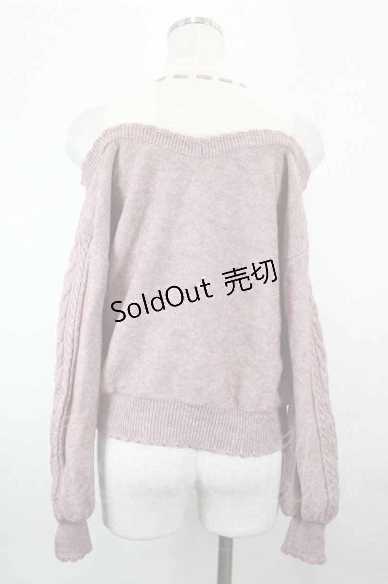 画像2: axes femme POETIQUE / レイヤード風ニットプルオーバー M ピンク I-26-05-12-047-AX-TO-TE-ZI (2)