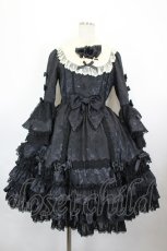 画像1: Angelic Pretty / バラのお嬢様Dress  黒 I-26-05-12-050-AP-OP-SA-ZI (1)