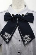 画像3: axes femme / 刺繍リボンセットブラウス L ブルーグレー I-26-05-12-005-AX-BL-TE-ZI (3)
