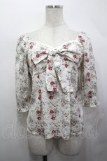 画像1: axes femme POETIQUE / ビスチェ風花柄ブラウス  オフ I-26-05-12-007-AX-BL-TE-ZI (1)
