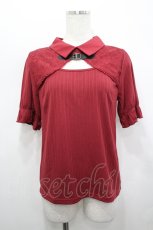 画像1: axes femme / ベルト付リブトップス F 赤 I-26-05-12-009-AX-TO-TE-ZI (1)