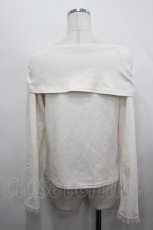 画像2: axes femme / オフショル風リボンカットプルオーバー F 生成り I-26-05-12-010-AX-TO-TE-ZI (2)