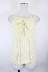 画像1: axes femme / BIGリボンレースキャミソール M 生成り I-26-05-12-021-AX-TO-SA-ZI (1)