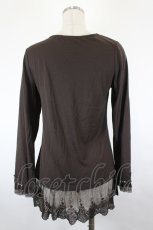 画像2: axes femme / ビーズレースカットソー M ブラウン I-26-05-12-022-AX-TO-SA-ZI (2)