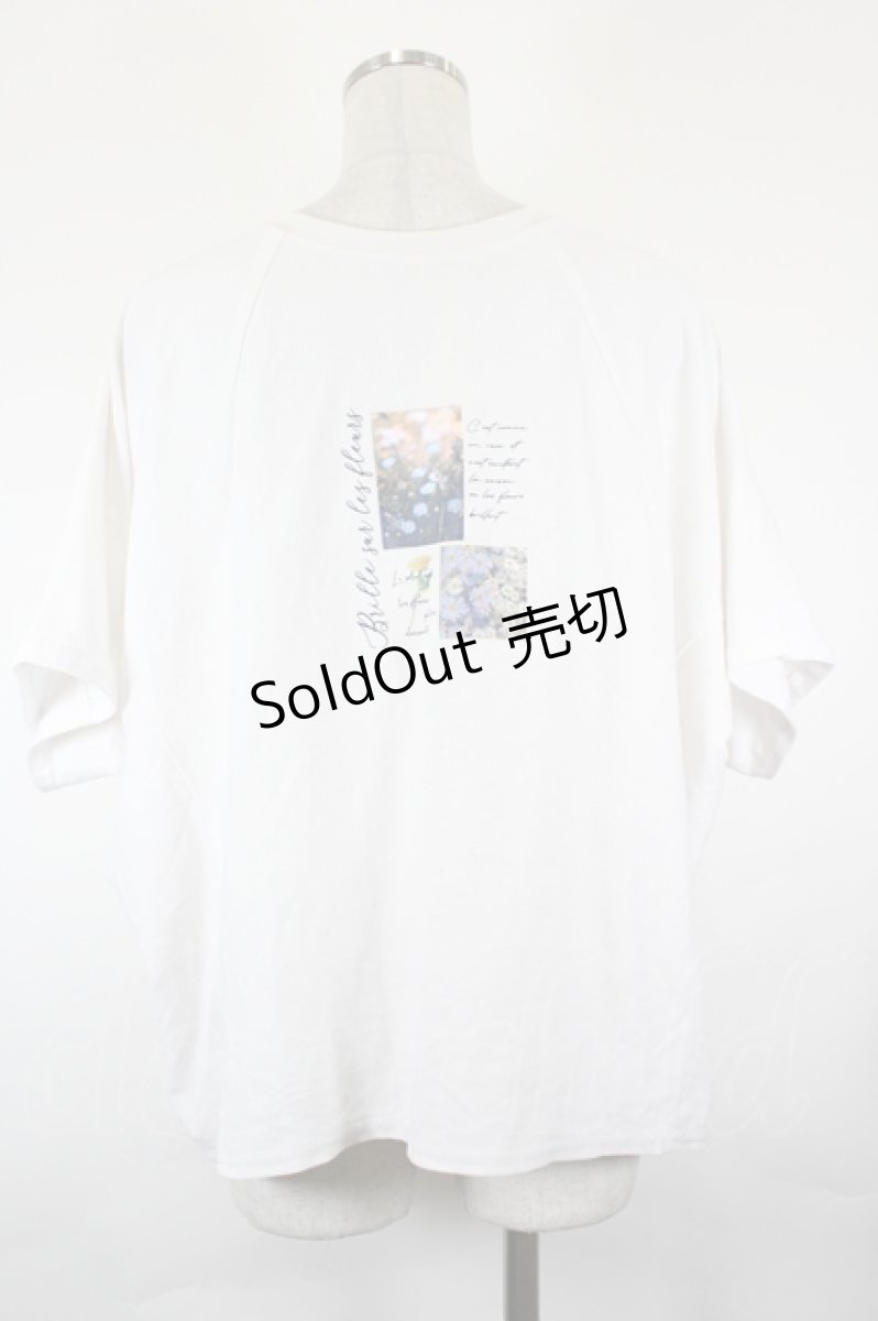 画像2: axes femme / 吸水速乾プリントドルマンTシャツ F 白 I-26-05-12-026-AX-TS-TE-ZI (2)