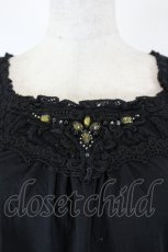 画像3: axes femme / フロントレースビジューカットソー  黒 I-26-05-12-029-AX-TO-SA-ZI (3)