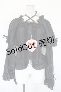p*i様 BABY 姫袖後ろシャーリングブラウス 黒×黒 black BABY,THE STARS SHINE BRIGHT / 姫袖後ろシャーリングブラウス 黒 I-26
