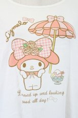 画像3: Lizmelo / マイメロディ半袖カットソー  白Ｘピンク I-26-05-14-028-LO-TO-SA-ZI (3)
