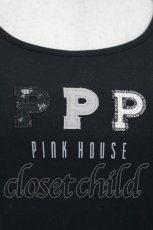 画像3: PINK HOUSE / 小花柄ロゴパッチワーク使いカットソー  黒 I-26-05-14-036-LO-TO-SA-ZI (3)
