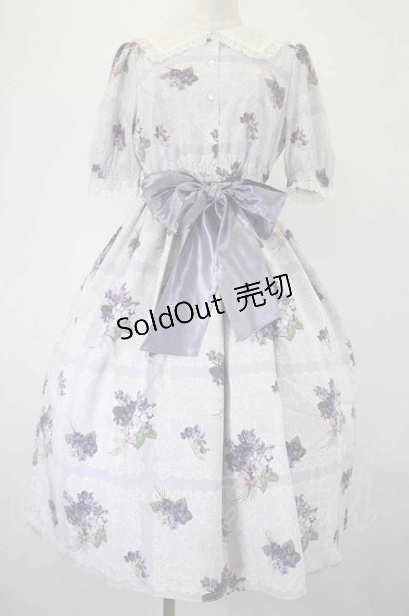 画像1: Melody BasKet / Violet laceスクエアカラーワンピース M バイオレット I-26-05-14-058-LO-OP-SA-ZI (1)