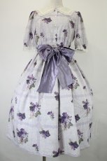 画像1: Melody BasKet / Violet laceスクエアカラーワンピース M バイオレット I-26-05-14-058-LO-OP-SA-ZI (1)