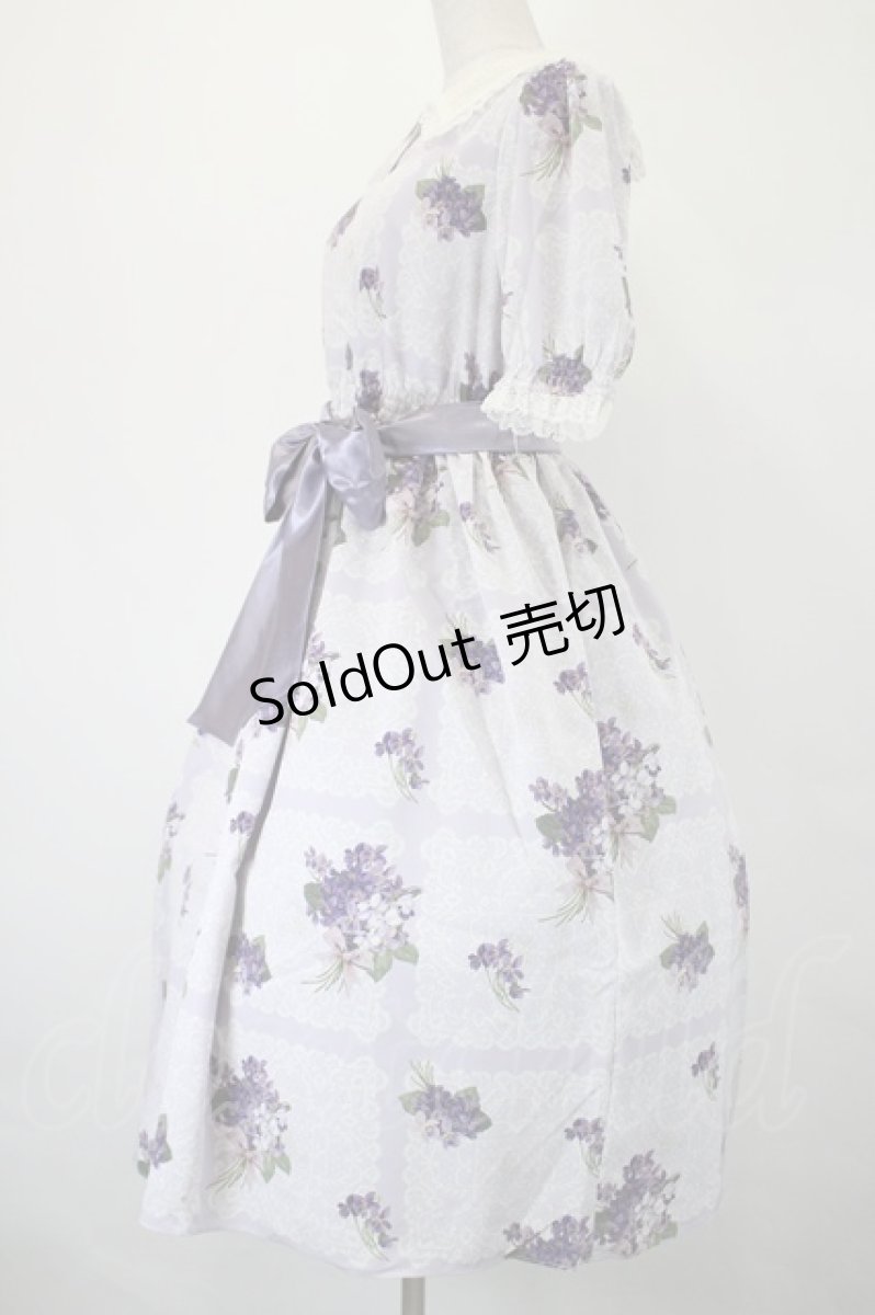 画像2: Melody BasKet / Violet laceスクエアカラーワンピース M バイオレット I-26-05-14-058-LO-OP-SA-ZI (2)