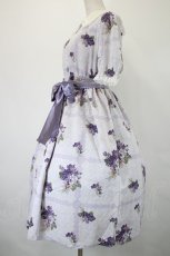 画像2: Melody BasKet / Violet laceスクエアカラーワンピース M バイオレット I-26-05-14-058-LO-OP-SA-ZI (2)