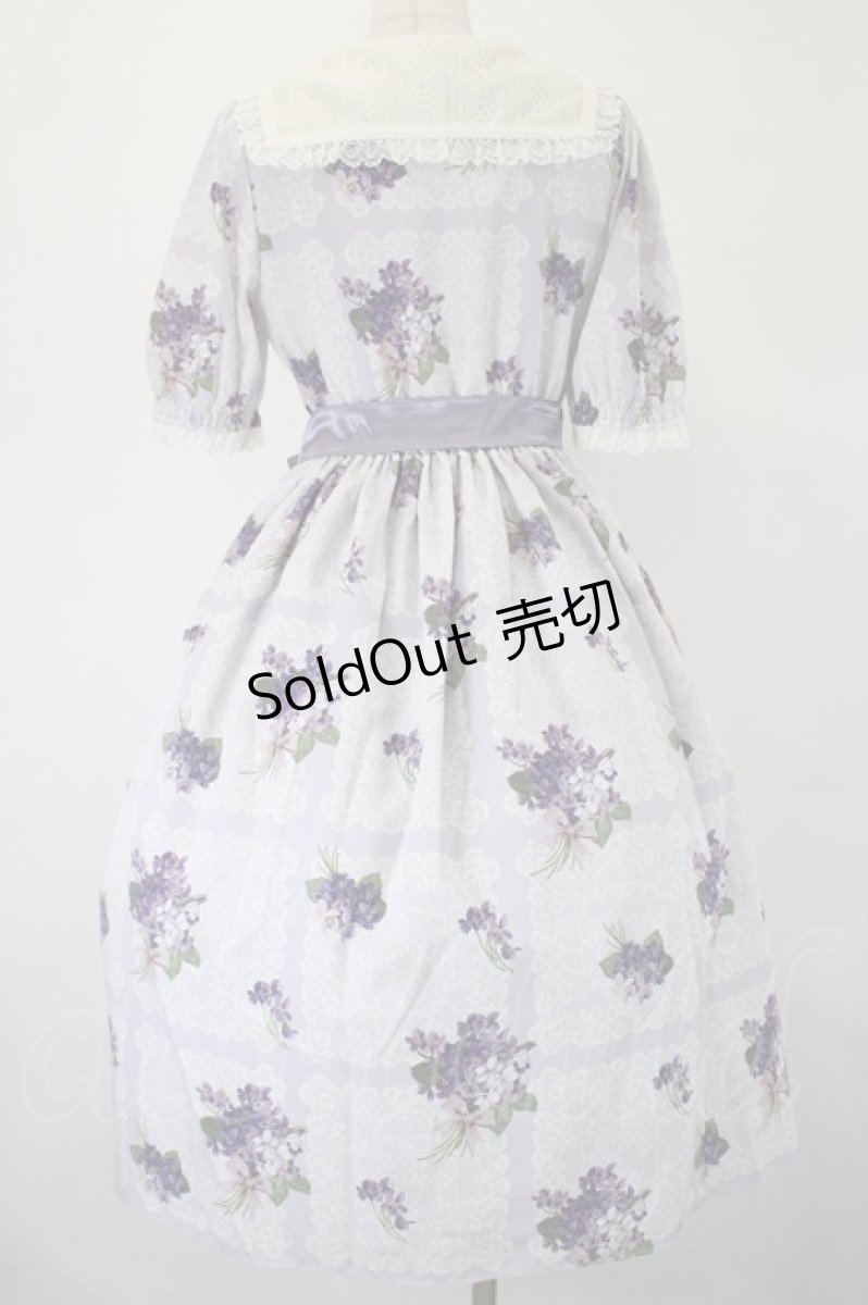 画像3: Melody BasKet / Violet laceスクエアカラーワンピース M バイオレット I-26-05-14-058-LO-OP-SA-ZI (3)