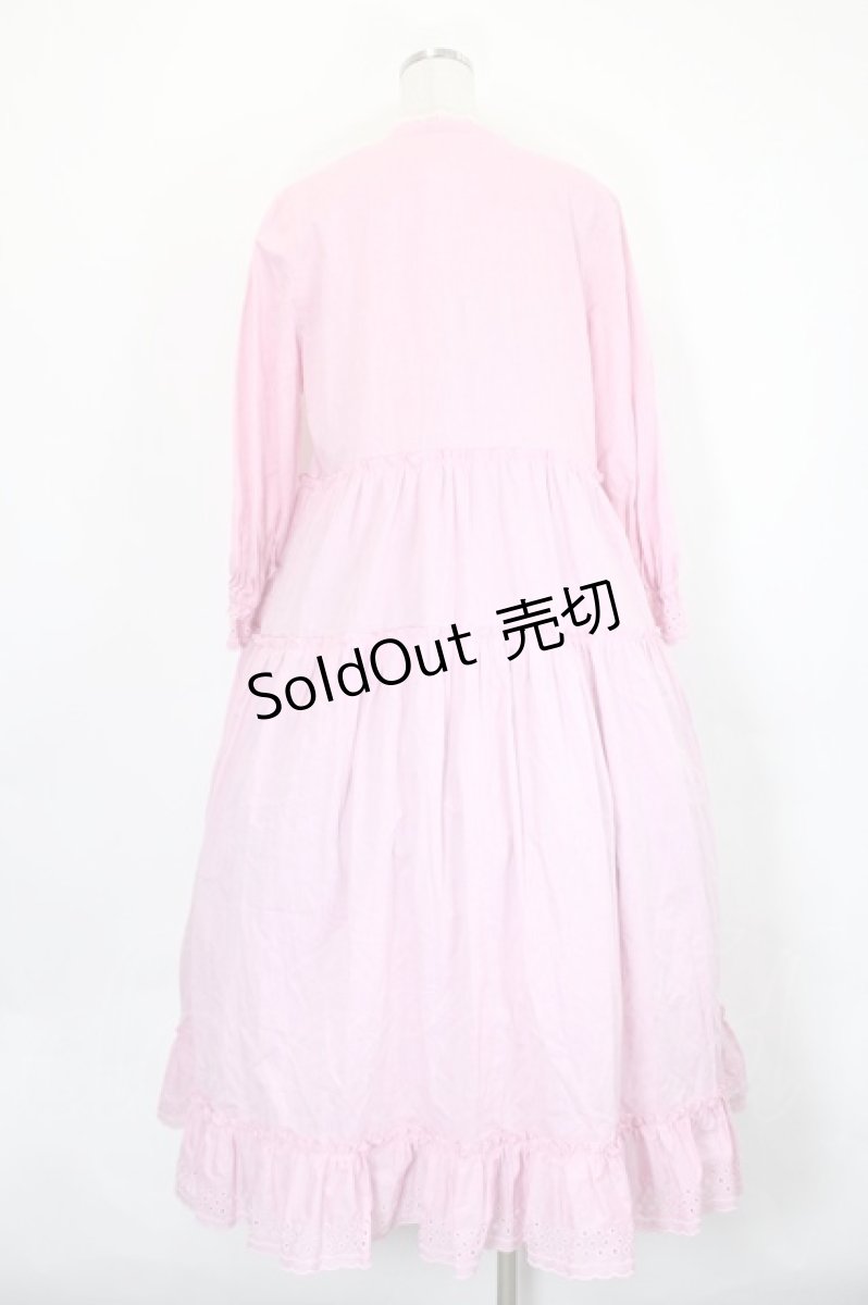 画像2: Jane Marple / レースハイネック長袖ワンピース  ピンク I-26-05-14-071-JM-OP-SA-ZI (2)