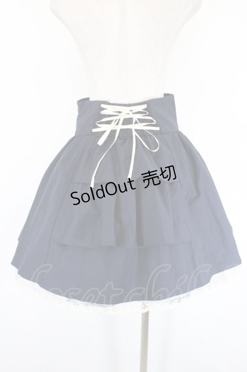 画像2: Amavel / ティーセット刺繍スカート  ネイビーＸ白 I-26-05-14-100-CA-SK-SA-ZI (2)