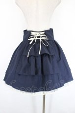 画像2: Amavel / ティーセット刺繍スカート  ネイビーＸ白 I-26-05-14-100-CA-SK-SA-ZI (2)