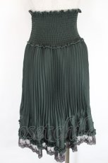 画像2: axes femme / ドットプリーツシャーリングスカート M グリーン I-26-05-14-105-AX-SK-TE-ZI (2)