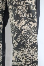 画像4: ALGONQUINS / 裾ベルトプリントパンツ  黒 I-26-05-14-110-AL-PA-TE-ZI (4)