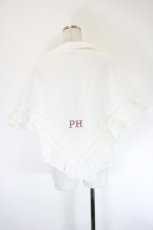 画像1: PINK HOUSE / PHロゴ刺繍入りローンストール  白 I-26-05-14-117-LO-ZA-SA-ZI (1)