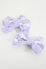 画像1: Angelic Pretty / Lovelyマーガレットコーム  ラベンダー I-26-05-14-129-AP-AC-SA-ZI (1)